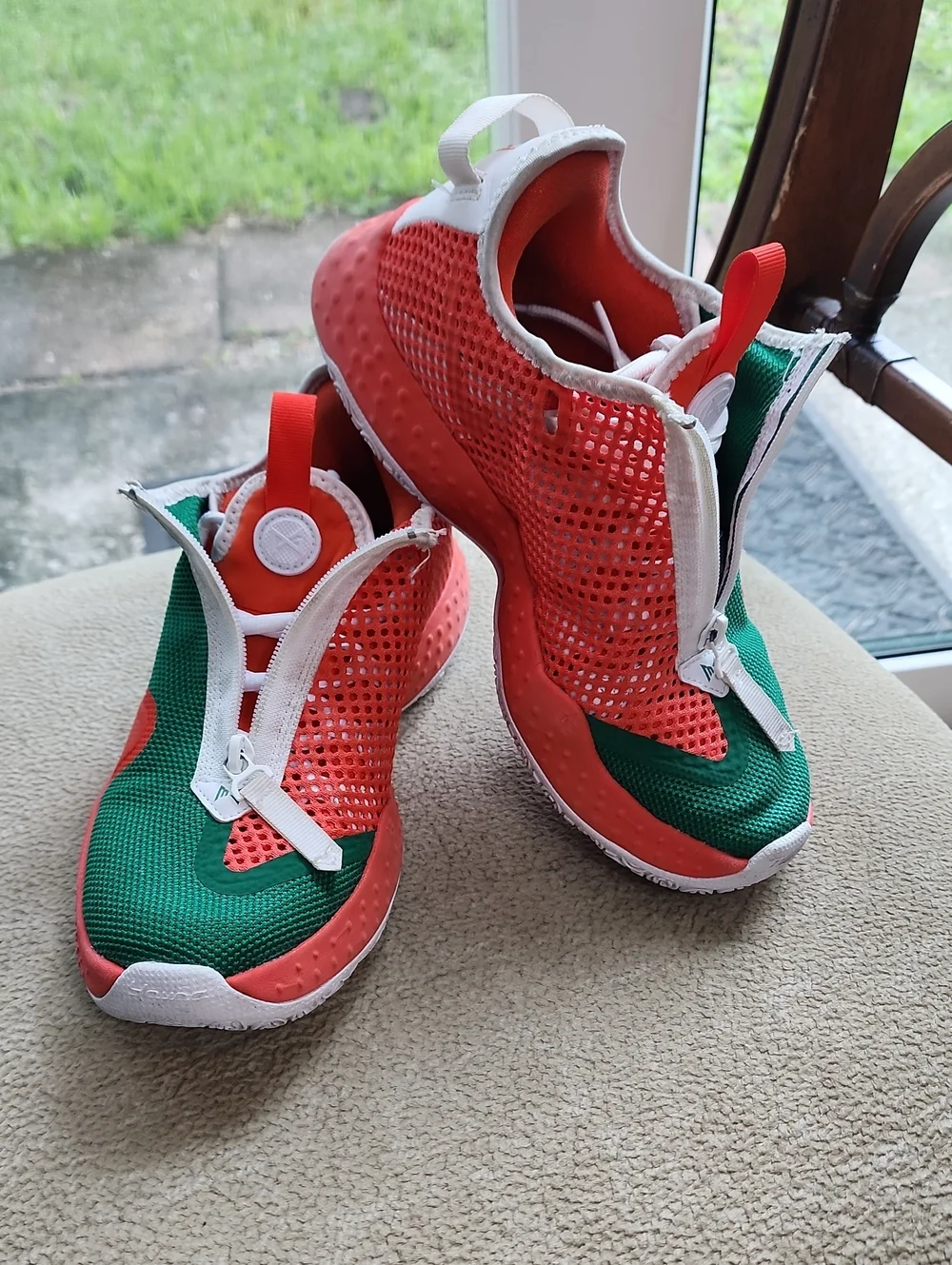 Nike PG 4 By You Custom Orange Green Paul George CQ7339-991 Basketball Item#1022